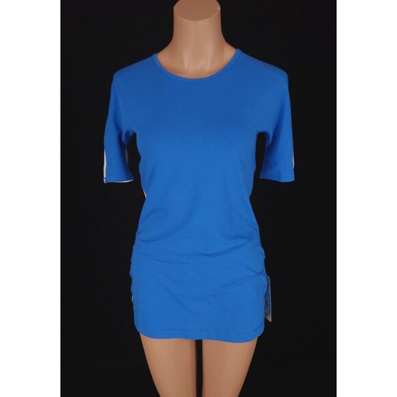 Lululemon Devotion Short Sleeve Tee 4 Beaming Blue Heathered Polar Cream NWT - Picture 1 of 15